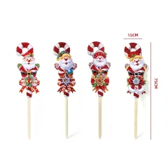 ADORNO ESTACA NAVIDAD JARDIN 74X15CM