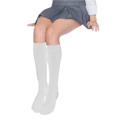CALCETINES ESCOLAR LARGA BLANCO TALLA SURTIDA | 12 UNID