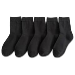 CALCETIN ESCOLAR CORTO NEGRO ACRILICO TALLA SURTIDO | 12 UNID