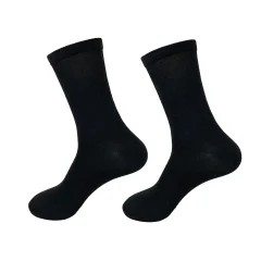 CALCETINES DE MUJER CORTE MEDIO LISO NEGRO | 12 UNID