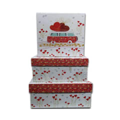 SET DE CAJAS DE REGALO ESTAMPADA 3 TAMAÑOS | 12 UNID