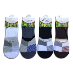 CALCETINES DE HOMBRE INVISIBLE DISEÑO DE CUADROS TALLA 40-42 | 12 UNID