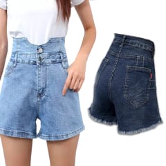 SHORT JEANS CINTURA ALTA DE MUJER