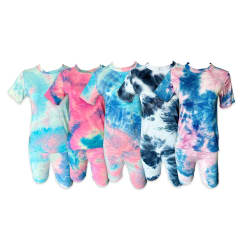 CONJUNTO DE MUJER POLERA CUELLO REDONDO PANTALON CORTO  TYE DIE| 12 UNID