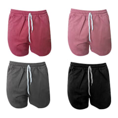 SHORT DE MUJER COLOR LISO AJUSTE ELASTICADO | 12 UNID