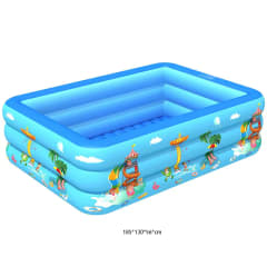 PISCINA CON DISEÑO INFLABLE REDONDA 185x130x56cm