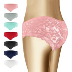 CALZON LOLA DE ENCAJE CORTE BAJO COLORES SURTIDOS | 12 UNID