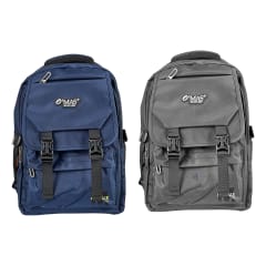 MOCHILA COLOR LISO CON BROCHES 48X33X16CM  | 12 UNID