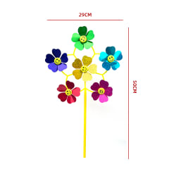 REMOLINO MOLINO DE VIENTO 6 FLORES 29X50CM