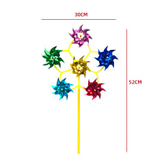 REMOLINO MOLINO DE VIENTO 6 FLORES 30X52CM