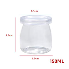 FRASCO DE VIDRIO CON TAPA 150ML