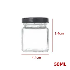 FRASCO DE VIDRIO LISO CON TAPA ALUMINIO  50 ML