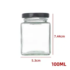 FRASCO DE VIDRIO LISO CON TAPA ALUMINIO  100 ML