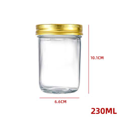 FRASCO CONSERVAS VIDRIO DORADO 230 ML