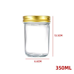 FRASCO DE VIDRIO TAPA ALUMINIO 350 ML