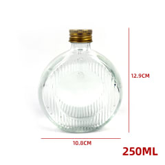 FRASCO DE VIDRIO CON TAPA ALUMINIO 250 ML