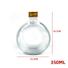 FRASCO DE VIDRIO CON TAPA ALUMINIO 350 ML
