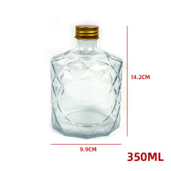 FRASCO DE VIDRIO CON TAPA ALUMINIO 500 ML BOTELLA TIPO LICOR