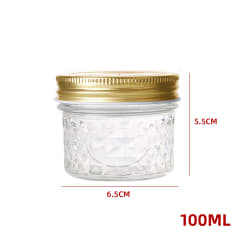 FRASCO VIDRIO TAPA PLÁSTICA DORADA 100 ML