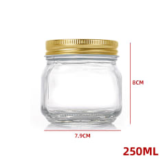 FRASCO DE VIDRIO TAPA ALUMINIO 250 ML