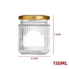 FRASCO DE VIDRIO  CON TAPA ALUMINIO  150 ML CON DISEÑO Y RELIEVE