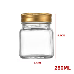 FRASCO DE VIDRIO TAPA ALUMINIO 280 ML