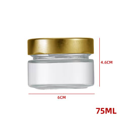 FRASCO VIDRIO COSMÉTICO TAPA METÁLICA 75 ML