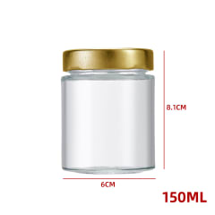 FRASCO DE VIDRIO  CON TAPA ALUMINIO  150 ML CIRCULAR PARA TODO USO