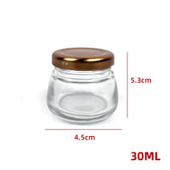 FRASCO DE VIDRIO CON TAPA ALUMINIO 30 ML