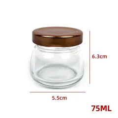 FRASCO DE VIDRIO CON TAPA ALUMINIO 75 ML