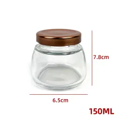 FRASCO DE VIDRIO CON TAPA ALUMINIO 150 ML