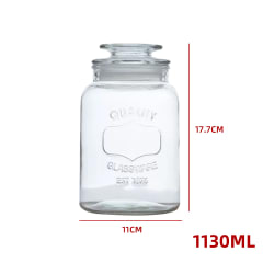 FRASCO DE VIDRIO  CON TAPAVIDRIO  11X11X17,7CM
