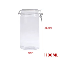 FRASCO DE VIDRIO  CON TAPA CLIP  HERMETICA  10X20,2CM