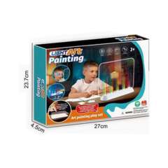 PIZARRA DE DIBUJO 3D CON LUCES 21X24X5CM
