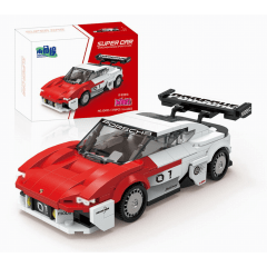 AUTO CARRERA ROJO ARMABLE 360 PCS