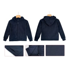 POLERON POLAR ESCOLAR UNISEX AZUL MARINO | TALLAS 6 A 12