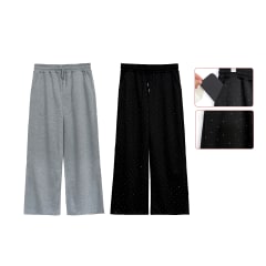 PANTALON  PARA MUJER BUZO BRILLO PIERNA ANCHA M-L/L-XL/XL-XXL