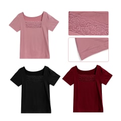 CAMISETA MANGA CORTA BAMBU ENCAJES  M-L/L-XL/XL-XXL