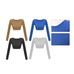 CAMISETA TOP MANGA LARGA CUELLO REDONDA  M-L/L-XL/XL-XXL