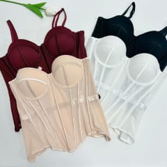 TOP CORSET LISO MUJER