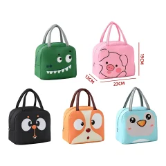 LONCHERA  TEXTIL INFANTIL ANIMALES 23 X 13 X 19 CM