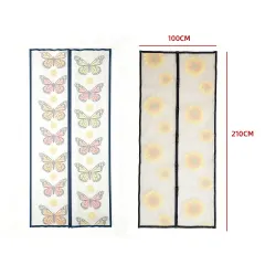 CORTINA MALLA MOSQUITERA DISEÑO FLORAL 100X210CM