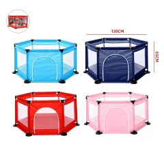 CORRAL INFANTIL HEXAGONAL CON 30 PELOTAS 130X115X65CM