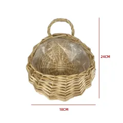 CANASTO DE MIMBRE REDONDO 24×18 CM