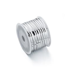 ROLLO ALAMBRE FORRADO PARA REGALOS Y ENVOLTORIOS PLATEADO 91 MTS