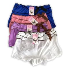 PANTALETA DE MUJER  DISEÑO ENCAJE CON CINTA | 12 UNID
