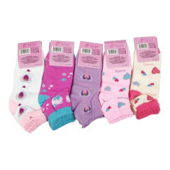 CALCETINES DE NIÑA CORTE TOBILLO | 12 UNID