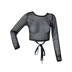 CAMISETA DE MUJER MANGA LARGA COLOR NEGRO