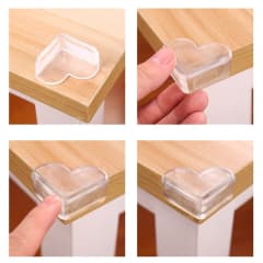 PROTECTOR ESQUINERO TRANSPARENTE DE SILICONA 4X4X2CM 4PCS | 12 UNID