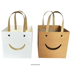 BOLSA DE REGALO COLOR LISO CAJA SONRRIENTE 10X10X10CM | 12 UNID